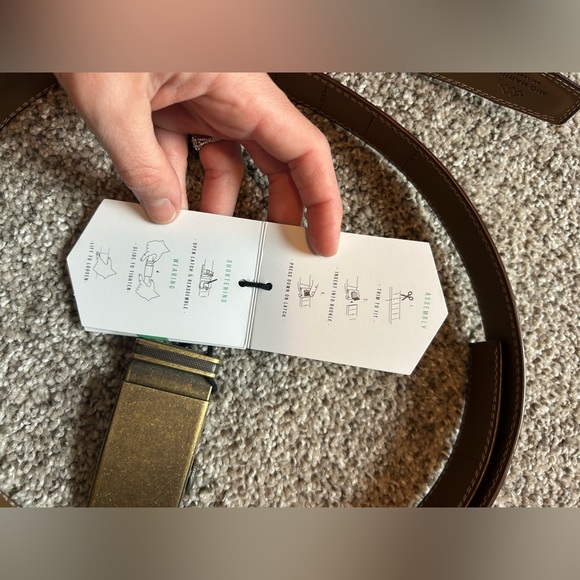 BrassBuckle Brown ratchet Belt make it yourself - Picture 2 of 9